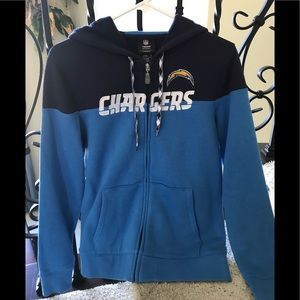 CHARGERS Women Navy- Powder Blue Hoodie Sweatshirt